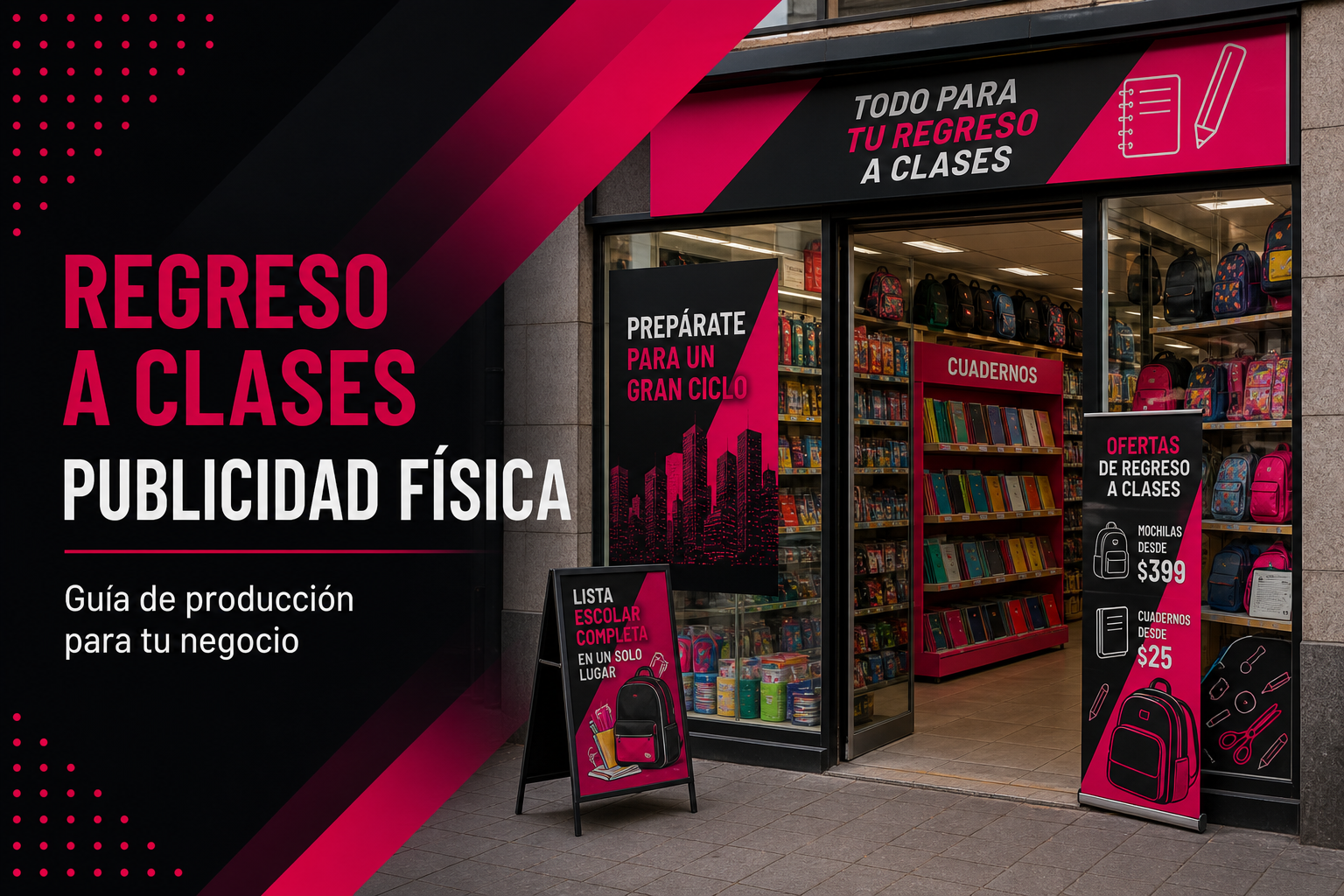 Cómo preparar la publicidad física de tu negocio para el regreso a clases: guía de producción